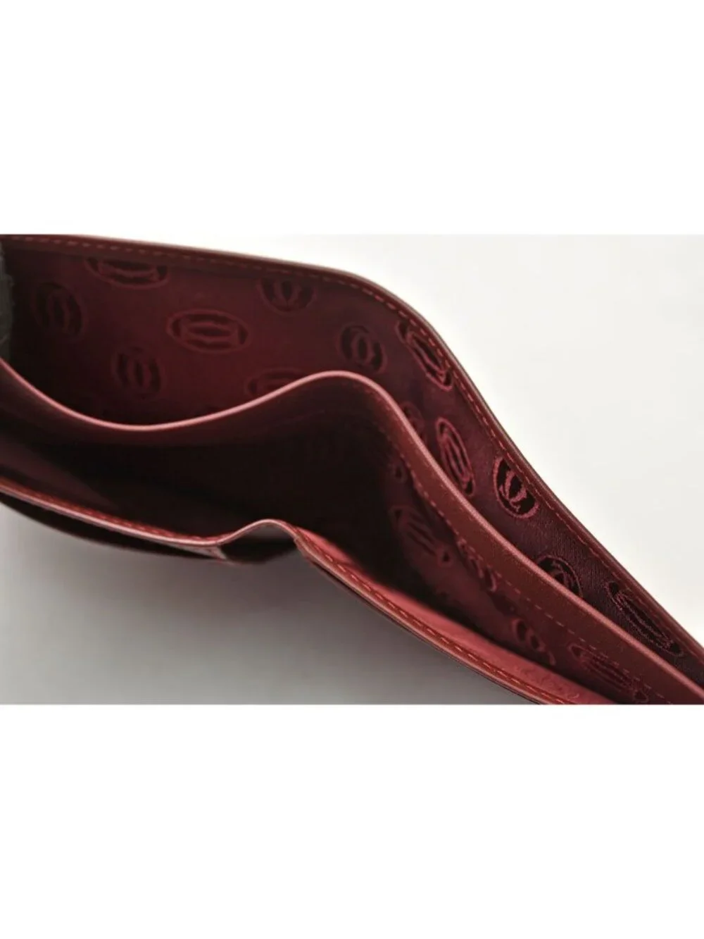 Cartier Fold Wallet Bifold Vintage Must de Cartier Bordeaux